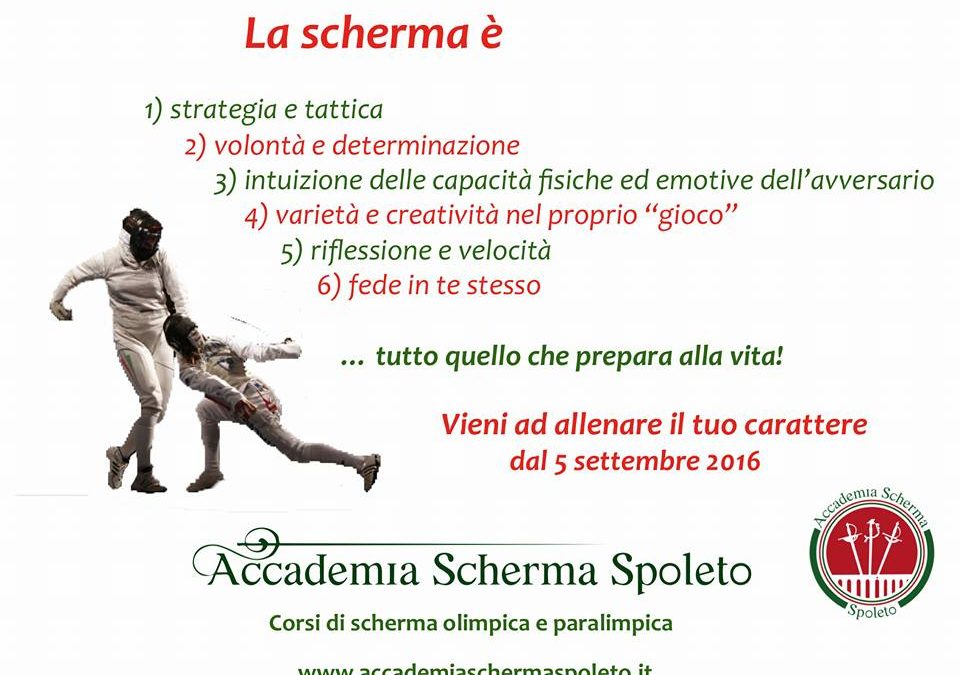Corsi di Scherma Olimpica e Paraolimpica 2016