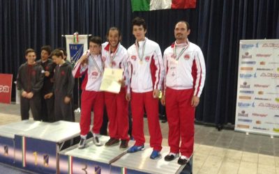 22 aprile 2016, i ragazzi dell’Accademia Scherma Spoleto,sono saliti sul podio ai Campionati Nazionali a Squadre Serie B2