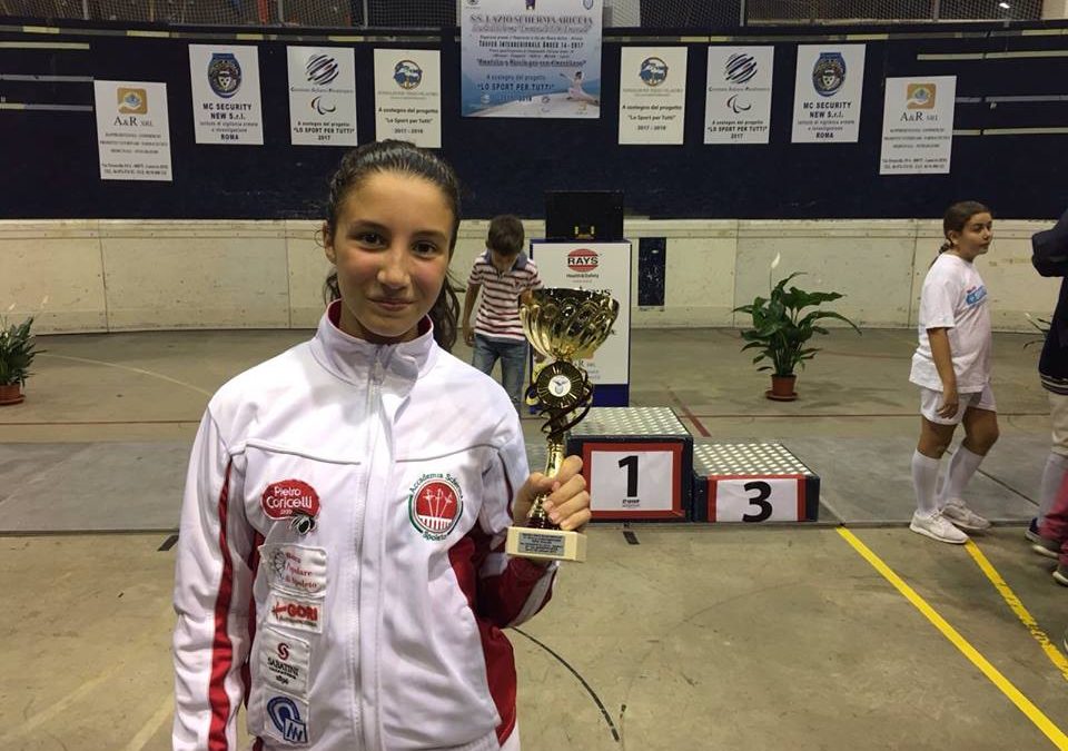 GIULIA LEONE SI AGGIUDICA L’ARGENTO E GIANNANGELI GABRIELE IL BRONZO NELLA 1^ PROVA INTERREGIONALE GPG UNDER 14 AD ARICCIA